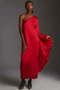 New Anthropologie Hutch One-Shoulder Ruffled Dress Size Small MSRP: $220 - Picture 1 of 8