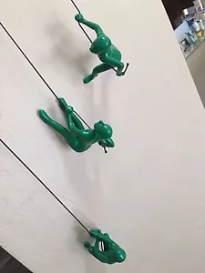 Klettermann GRÜN Wandkunst Dekor! Neues Design. Größer. Schwerer. 3 TEILIGES SET! - Bild 1 von 9