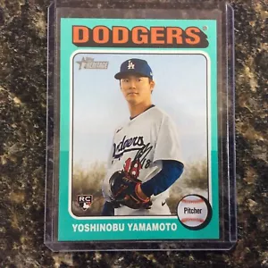 2024 Topps Heritage High Number #553 Yoshinobu Yamamoto RC Aqua Parallel - Bild 1 von 2