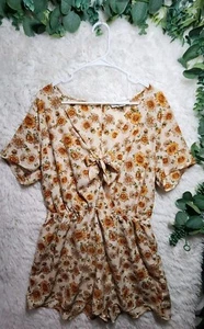 [829] Mameluco Forever 21 Talla XL Naranja Girasol Frontal Tye - Imagen 1 de 9