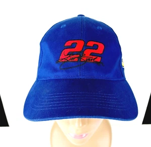 Penske Racing Mens Blue Kurt Busch #22 NASCAR Strapback Hat Pennzoil Mopar OSFA - Picture 1 of 7