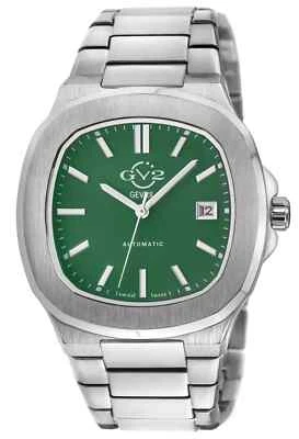 Reloj Gv2 By Gevril Para Hombre 18108B Potente Automático Suizo Esfera Verde Acero Fecha Foto 1 de 4