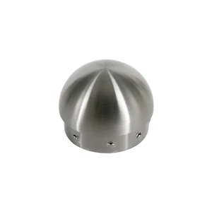 Edelstahl 316 Qualität gewölbte Endkappen passt für 2" OD Tube - dunkelgrau - Bild 1 von 4