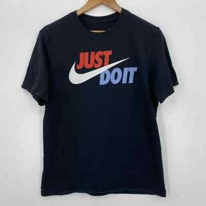 Nike T-Shirt Herren Gr. M Schwarz Just Do It Logo Kurzarm Rundhals - Bild 1 von 9