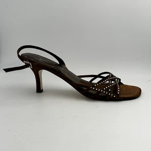 Karen Scott Racquel braune Riemchen-Slingback 3"-Absätze mit Strass Damengröße 7M - Bild 1 von 5