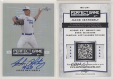2016 Leaf Perfect Game All-American Classic Metal Silver Jacob Heatherly Auto