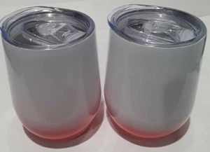 SET OF 2 STAINLESS BEVERAGE CUPS - BRAND NEW - Picture 1 of 4