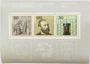 Germany 1984 World post congress 2 mini sheet, Weltpostkongress Hamburg 1984 - Picture 1 of 1