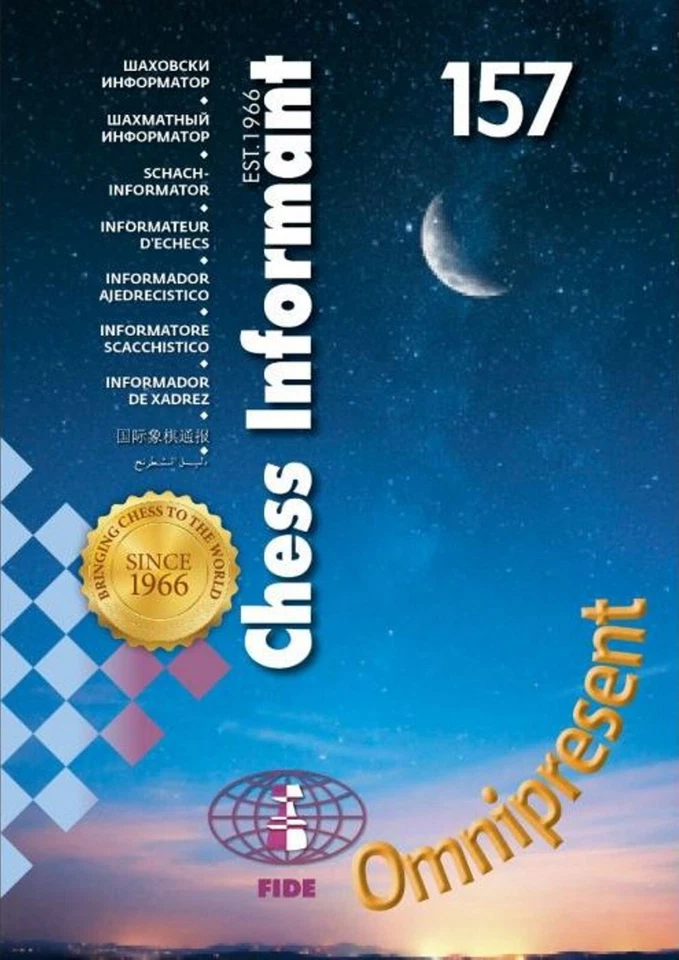 Chess Informant 157.  Omnipresent. By Chess Informant Editorial team NEW BOOK - Imagem 1 de 1