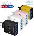 3.1A USB Fast Quick QC3.0 Smart Phone Charger Adapter 6 In1 Multi Plug Travel