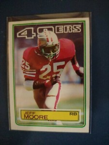 1983 Jeff Moore 49ers Topps Card 170 Free Shipping