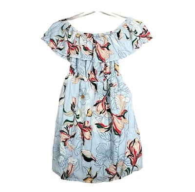 杯子蛋糕和羊绒连衣裙女式小号蓝色粉红色花卉休闲绽放 — 第 1/4 张图片