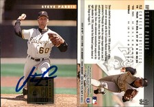 Steve Parris Signed 1996 Donruss #59 Card Pittsburgh Pirates Auto AU
