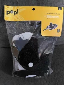 Kit artesanal grande en forma de orca de espuma 3D para niños hágalo usted mismo pegatinas brillo edad 6+ NUEVO - Imagen 1 de 2