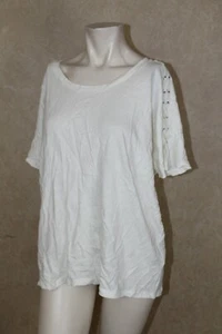 RALPH LAUREN Nuevo Mujer MANGA CORTA TEJIDO Blanco Talla L Nuevo con Etiquetas _R9B2 - Imagen 1 de 4