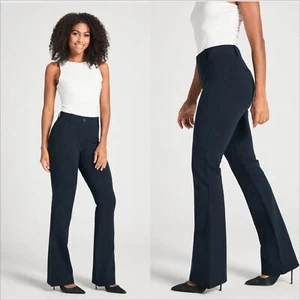 Betabrand Bootcut Classic Dress Pant Yoga Pant Size Large Petite Navy Blue - Picture 1 of 7