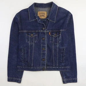Chaqueta de camionero vintage Levi's denim para mujer talla pequeña pestaña naranja - Imagen 1 de 5