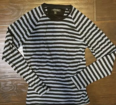 Camiseta Banana Republic Mujer Grande Azul Marino/Azul Rayas Manga Larga Pequeña Foto 1 de 4