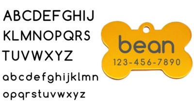 Custom Engraved Pet Tag Personalised ID Dog Cat Tags,Aluminium Tags - Image 1 of 4