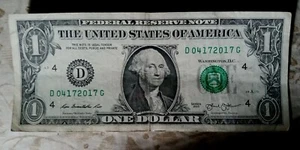 April 17 2017 Birthday Note Fancy Serial Number $1 Bill 4/17/2017 04172017 - Picture 1 of 3