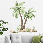 Summer Palm Tree Wall Decals Stickers, Spring Coconut Tree Tropical Hawaii Livin