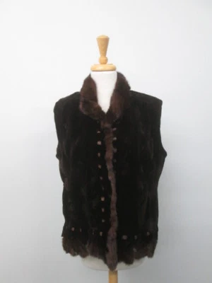 Женский размер 10 совершенно новый стриженая норка и соболь мех жилет распродажа - Изображение 1 из 4