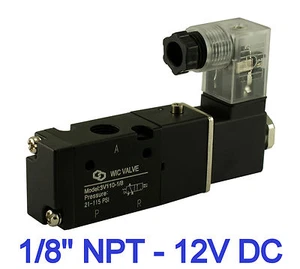 Elettrovalvola aria elettrica controllo direzionale 1/8" 3 vie 2 posizioni 12 V DC - Foto 1 di 3