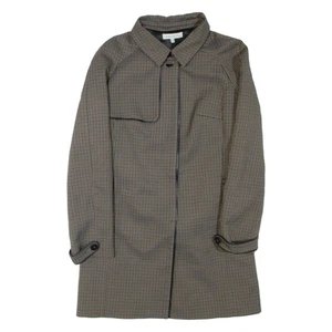 SANDRO Belted Womens Jacket Brown Check M - Picture 1 of 6