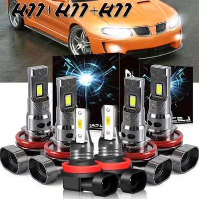 Combo faros LED + bombillas antiniebla 6x 6500K para Pontiac GTO 2004 2005 2006 Foto 1 de 4