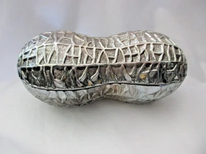 FB Rogers Silverplate Lidded Peanut Shaped Dish Trinket Box 7" VGUC - Picture 1 of 8