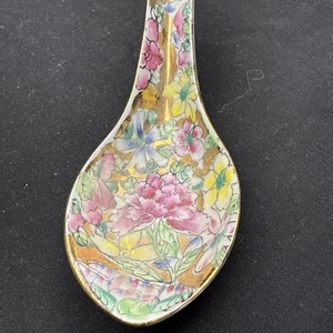 Cuchara de porcelana china decoración “Mille Fleurs” - Circa 1960 ACF H/K DE COLECCIÓN - Imagen 1 de 10