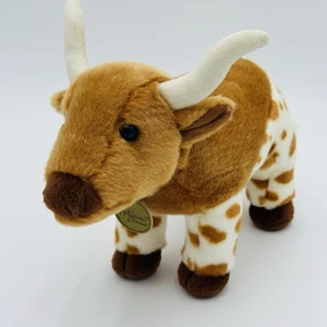 Miyoni von Aurora Plüschtier 11 Zoll Kuh Texas Longhorn Bull Steer Stofftier Spielzeug - Bild 1 von 8