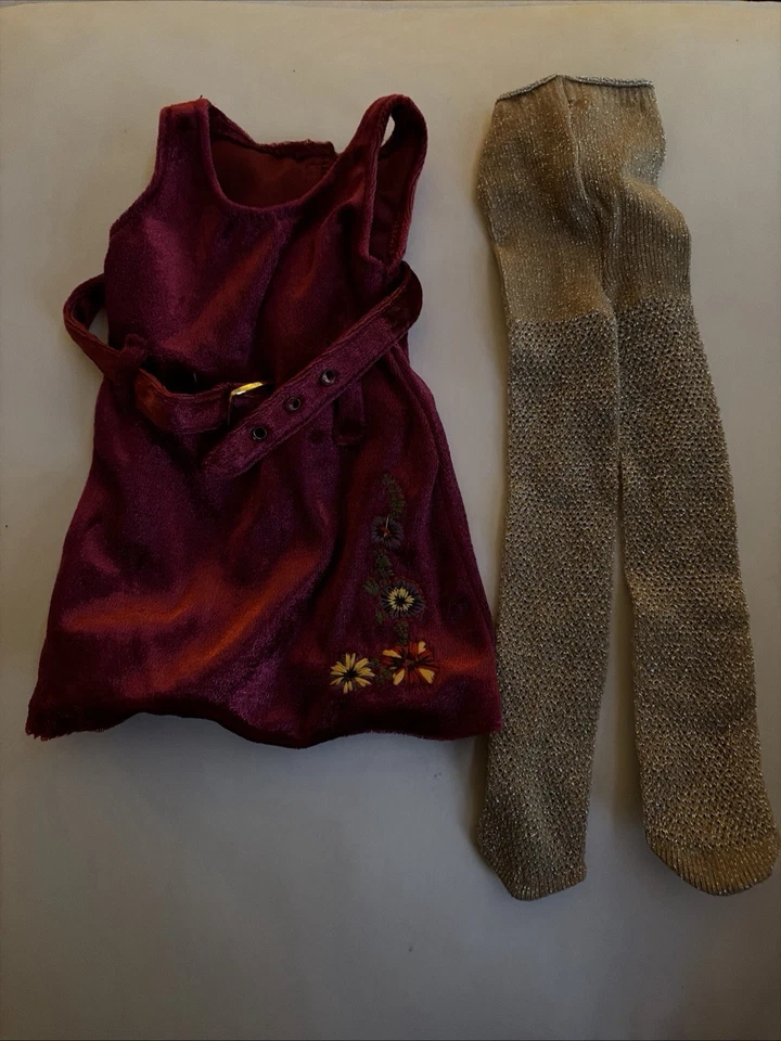 American Girl Julie's Christmas Outfit - Dress, Belt And Tights Only - Image 1 of 1