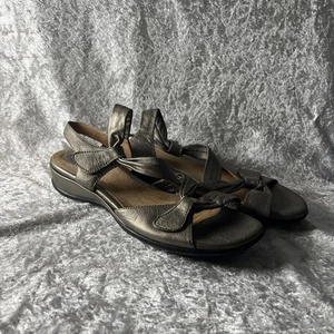 Clark’s Artisan Women’s Bronze Metallic Leather Comfort  Sandal  size 12 M - Picture 1 of 13