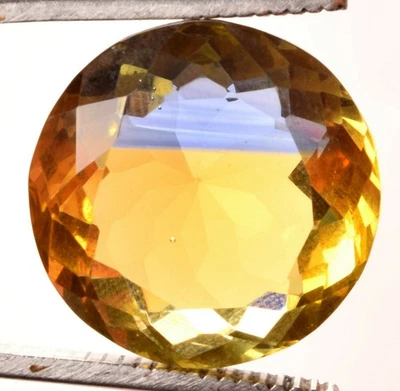 31.35 Cts.  Ametrine Blue & Yellow Round Shape Certified Gemstone - Image 1 of 4