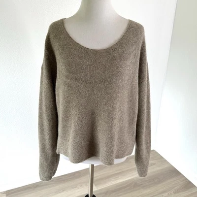 Suéter Top LUJO CONEXIÓN PERUANA 100% REAL ALPACA Crop SUAVE Talla Grande L Foto 1 de 4