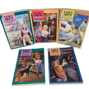 Vtg Nancy Drew Paperback Lot Of 5 #57 59 67 84 & 85 1980s & 90s A Minstrel Book - Imagen 1 de 10