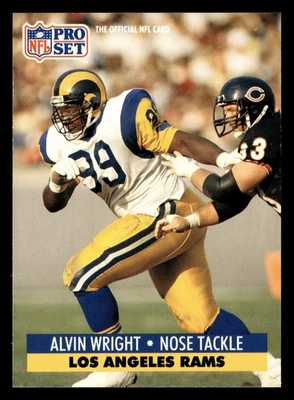 Alvin Wright 1991 Pro Set #206 Los Angeles Rams FOOTBALL *222 - Image 1 of 2