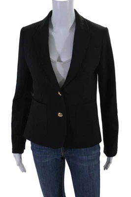 Blazer Banana Republic Mujer Manga Larga Cuello Abotonado Negro Talla 2 Foto 1 de 4