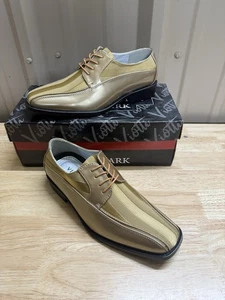 NUEVO Zapatos Oxford Viotti Para Hombre Rayas Doradas con Cordones Talla 8.5 Estilo 179-035! - Imagen 1 de 9