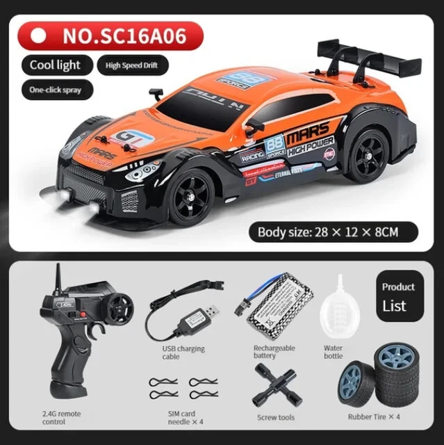 Hot 1/16 2.4G Racing RC Drift Car Mustang GTR Electric 4WD High Speed Kid Toy - Image 1 of 4