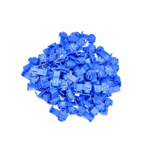 100Pc Blue Electrical Cable Connectors Quick Splice Lock Wire Terminals Crimp - Picture 1 of 5