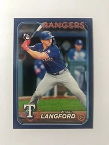 2024 Topps Update Royal Blue Wyatt Langford RC #US151 Rangers - Picture 1 of 2