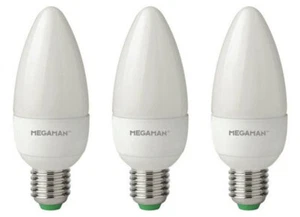 3 x Megaman 143310 Velas LED Bombillas Ópalo E27 ES 2800K Blanco Cálido - 5,5 W - Imagen 1 de 1