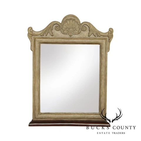French Louis XV Style Faux Stone Wall Mirror (A) Cover