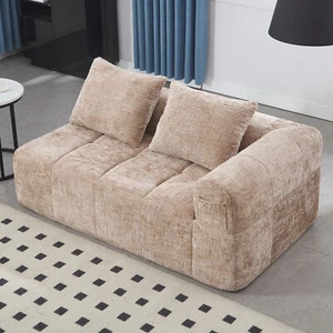 UNITED WE WIN Chenille Loveseat Sofa,Minimalist Modular Couches Sleeper for Livi - Picture 1 of 12