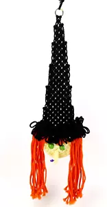 Macrame Halloween Witch Hanging Decoration Wall Door Hanger Decor 30" - Picture 1 of 10
