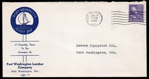 24 de enero 1948 Prexie solo uso 807 Lumber Company Port Washington WI - Imagen 1 de 1
