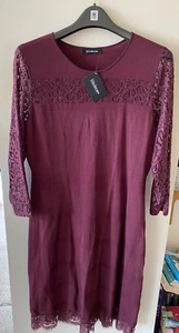 Kaleidoscope Burgunderrot Kleid Größe 16 / EUR 42 - NAGELNEU MIT ETIKETT - Bild 1 von 6