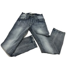 Rock & Republic Mens Jeans 29x32 Blue Denim Medium Wash Solid Pant Casual